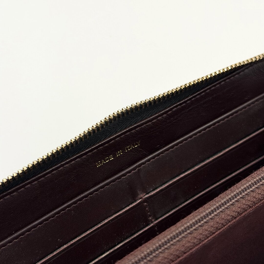 2014 Chanel CC Matelasse Caviar Black Leather Long Zip Wallet
