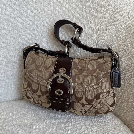 Coach Signature Mini Soho Brown Shoulder Bag
