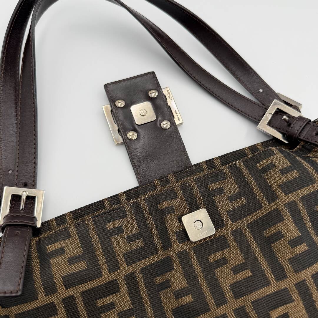 Fendi Mamma Baguette Zucca Shoulder Bag