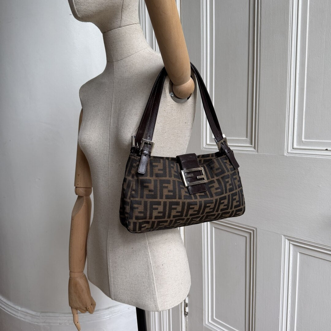 Fendi Mamma Baguette Zucca Shoulder Bag