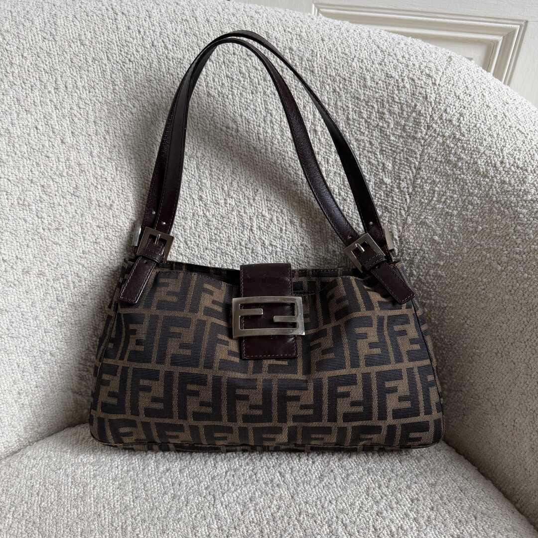 Fendi Mamma Baguette Zucca Shoulder Bag