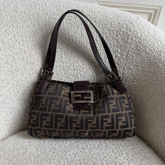 Fendi Mamma Baguette Zucca Shoulder Bag