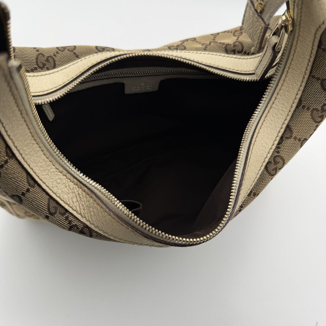 Gucci GG Canvas White Shoulder Bag