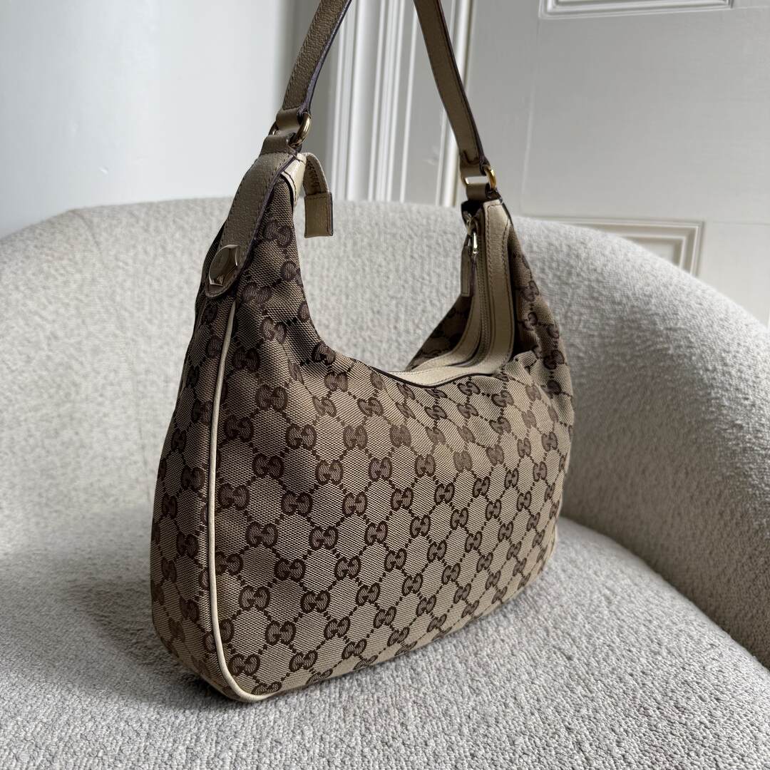 Gucci GG Canvas White Shoulder Bag