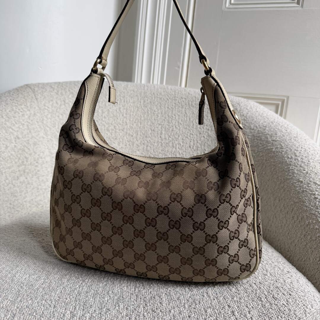 Gucci GG Canvas White Shoulder Bag
