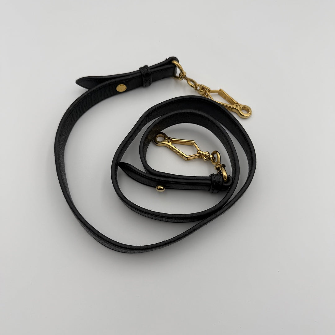 Miu Miu Vitello Black Leather Handbag