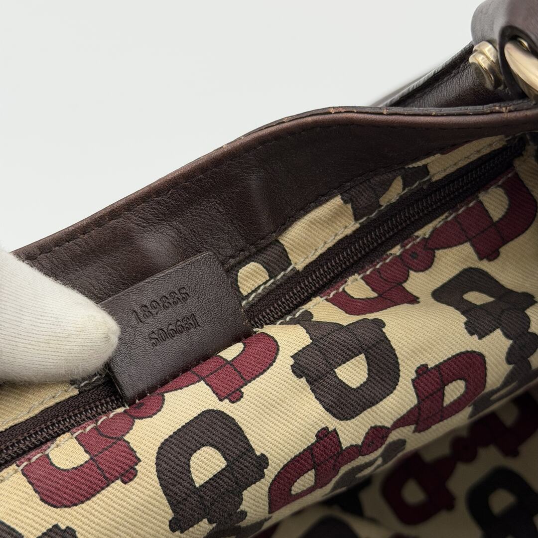Gucci Guccissima Abbey Brown Leather Tote Bag