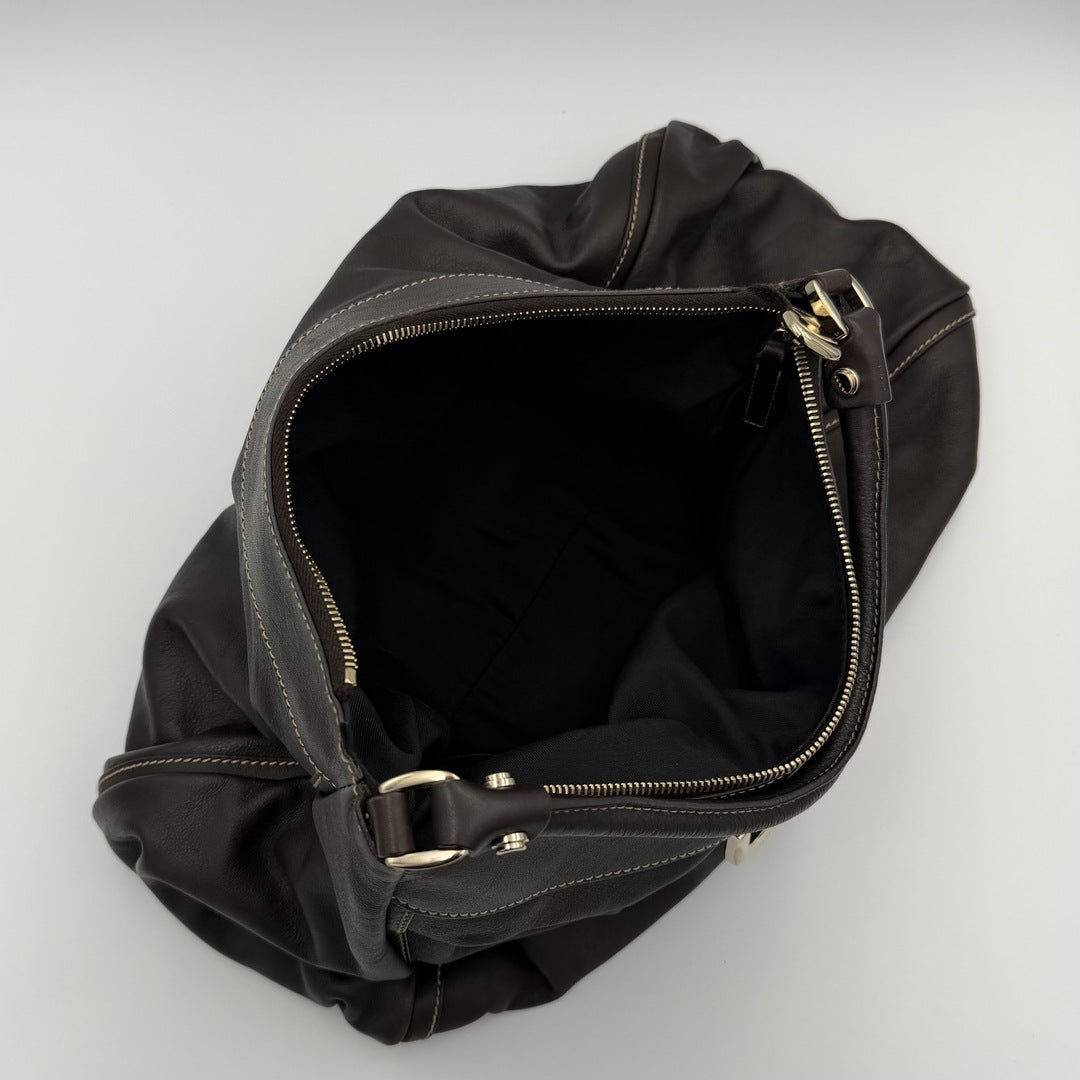 Gucci Abbey Leather Brown Shoulder Bag