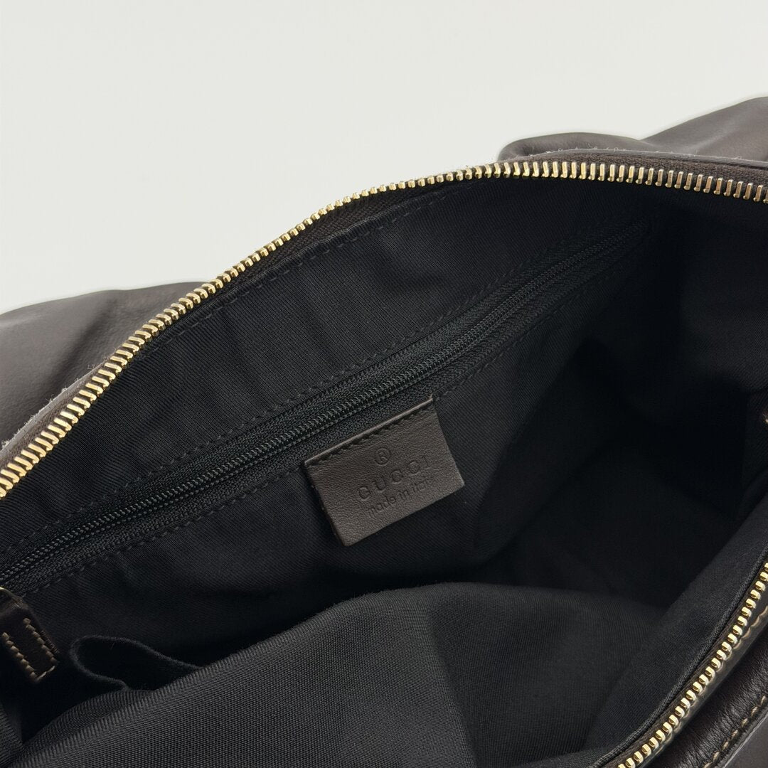 Gucci Abbey Leather Brown Shoulder Bag
