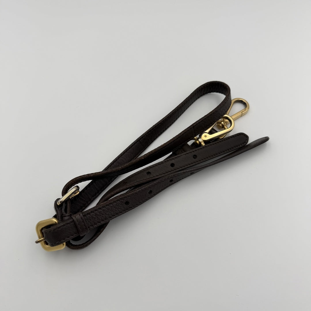 Prada Nappa Gaufre Dark Brown Leather Handbag