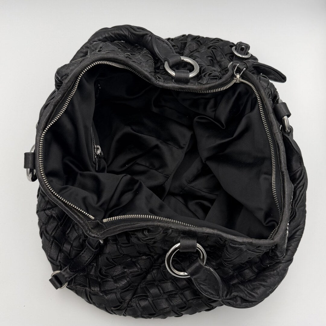 Miu Miu Quilted Leather Black Shoulder Bag