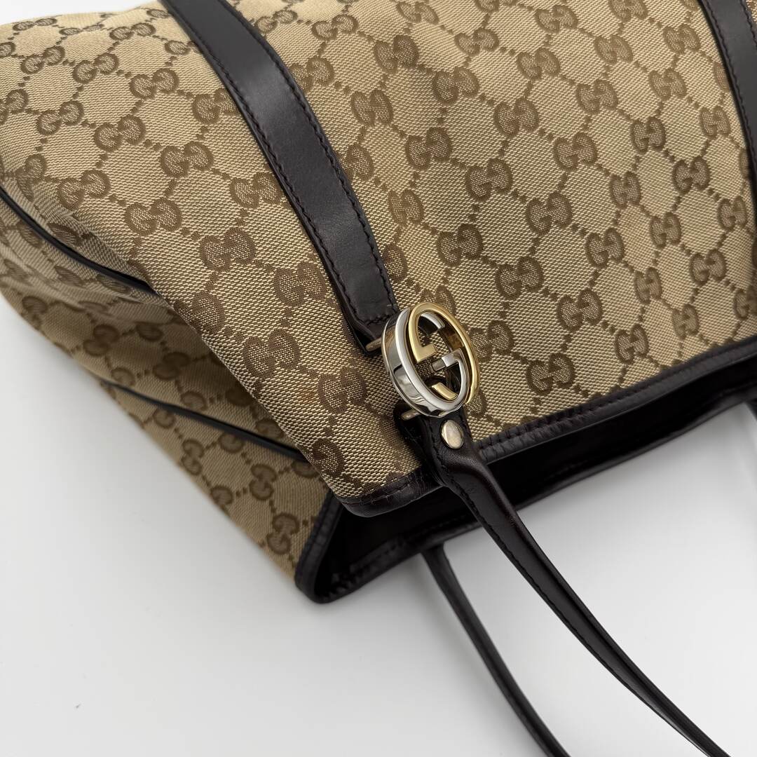 Gucci GG Canvas GG Twins Black Tote Bag