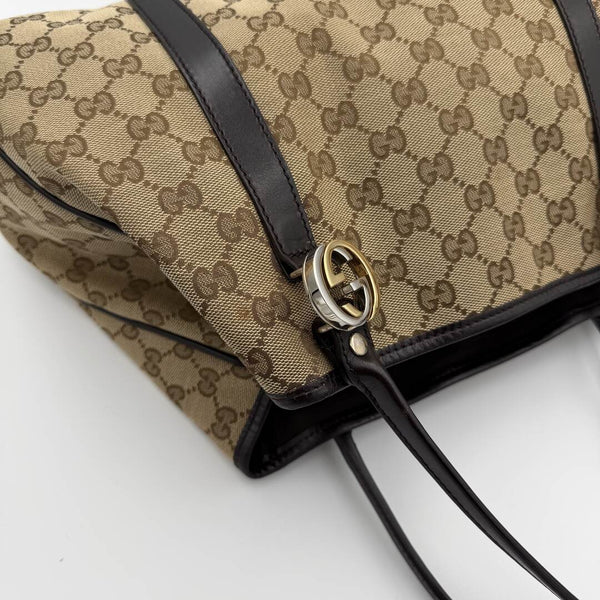 Gucci GG Canvas GG Twins Black Tote Bag