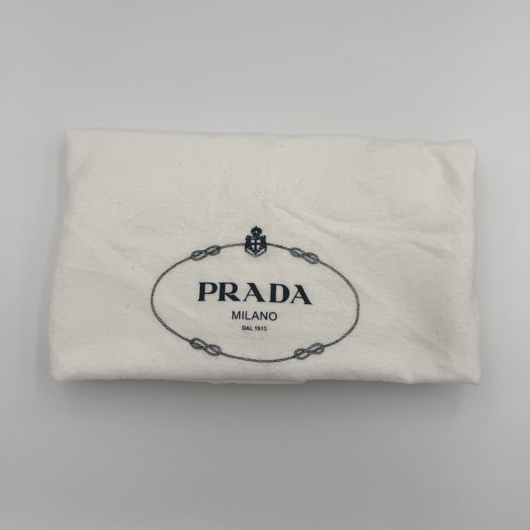 Prada Canapa Bijoux Canvas Khaki Large Tote Bag