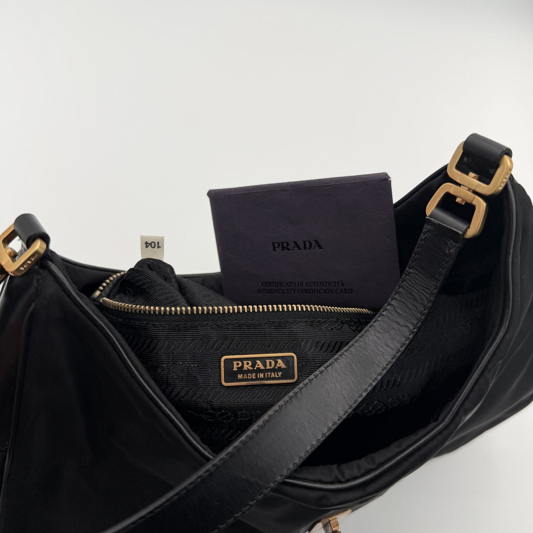Prada Nylon Black Shoulder Bag