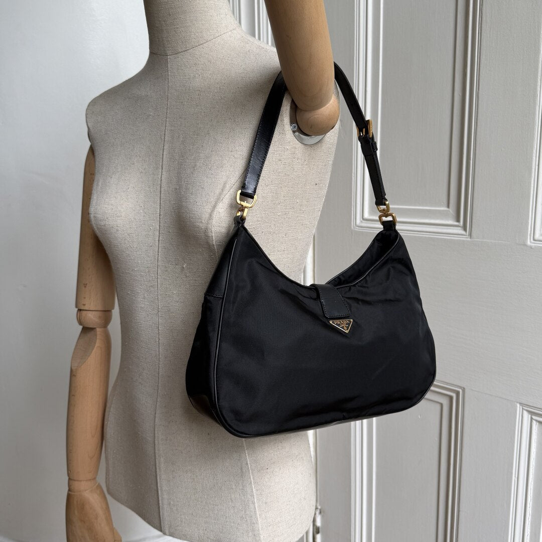 Prada Nylon Black Shoulder Bag