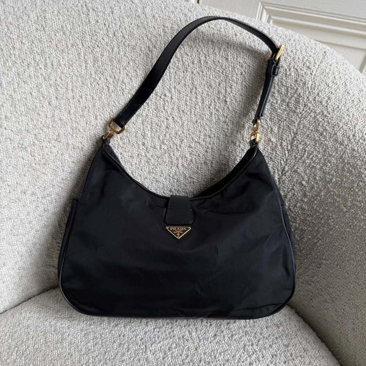 Prada Nylon Black Shoulder Bag
