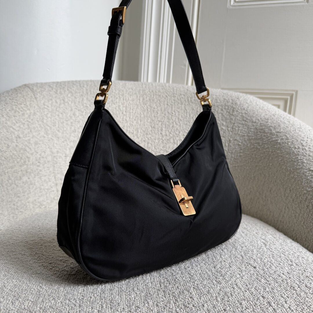Prada Nylon Black Shoulder Bag