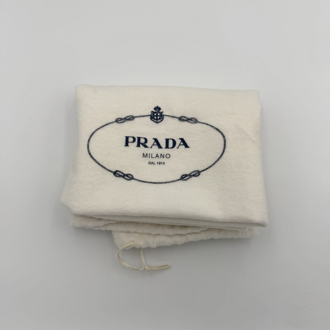 Prada Cervo Lux Black Leather Shoulder Bag