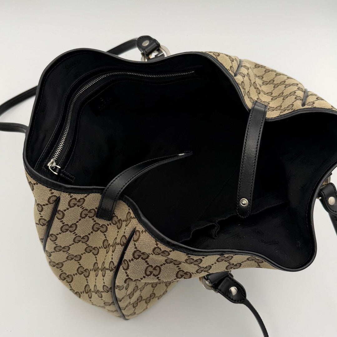 Gucci GG Canvas GG Twins Black Tote Bag