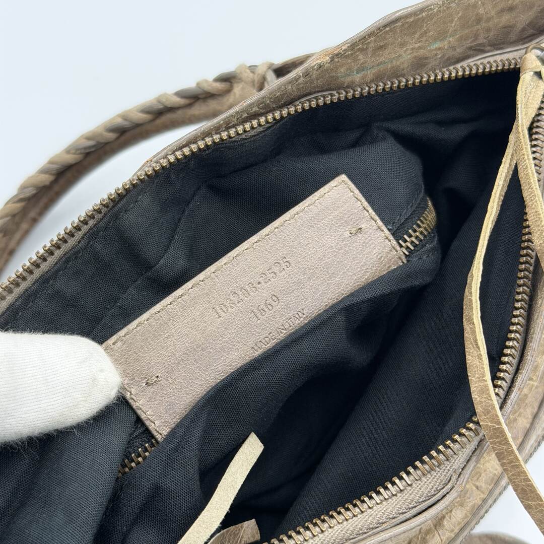 2012 Balenciaga First Taupe Grey Leather Handbag