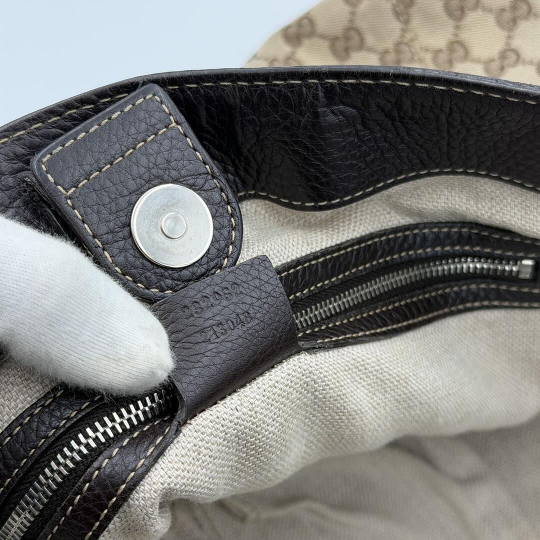 Gucci GG Canvas Horsebit Grey Tote Bag