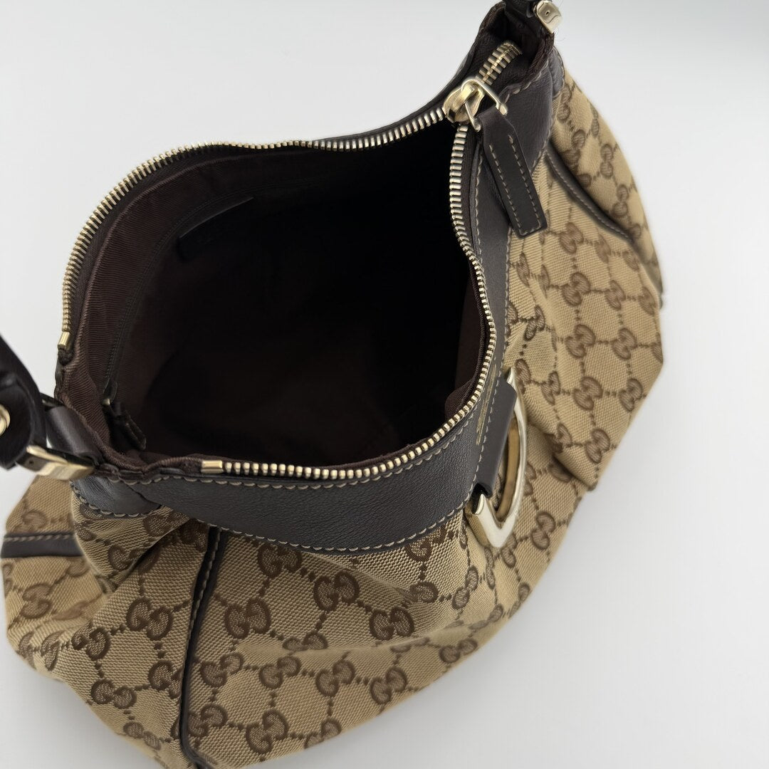 Gucci GG Canvas Abbey Brown Shoulder Bag