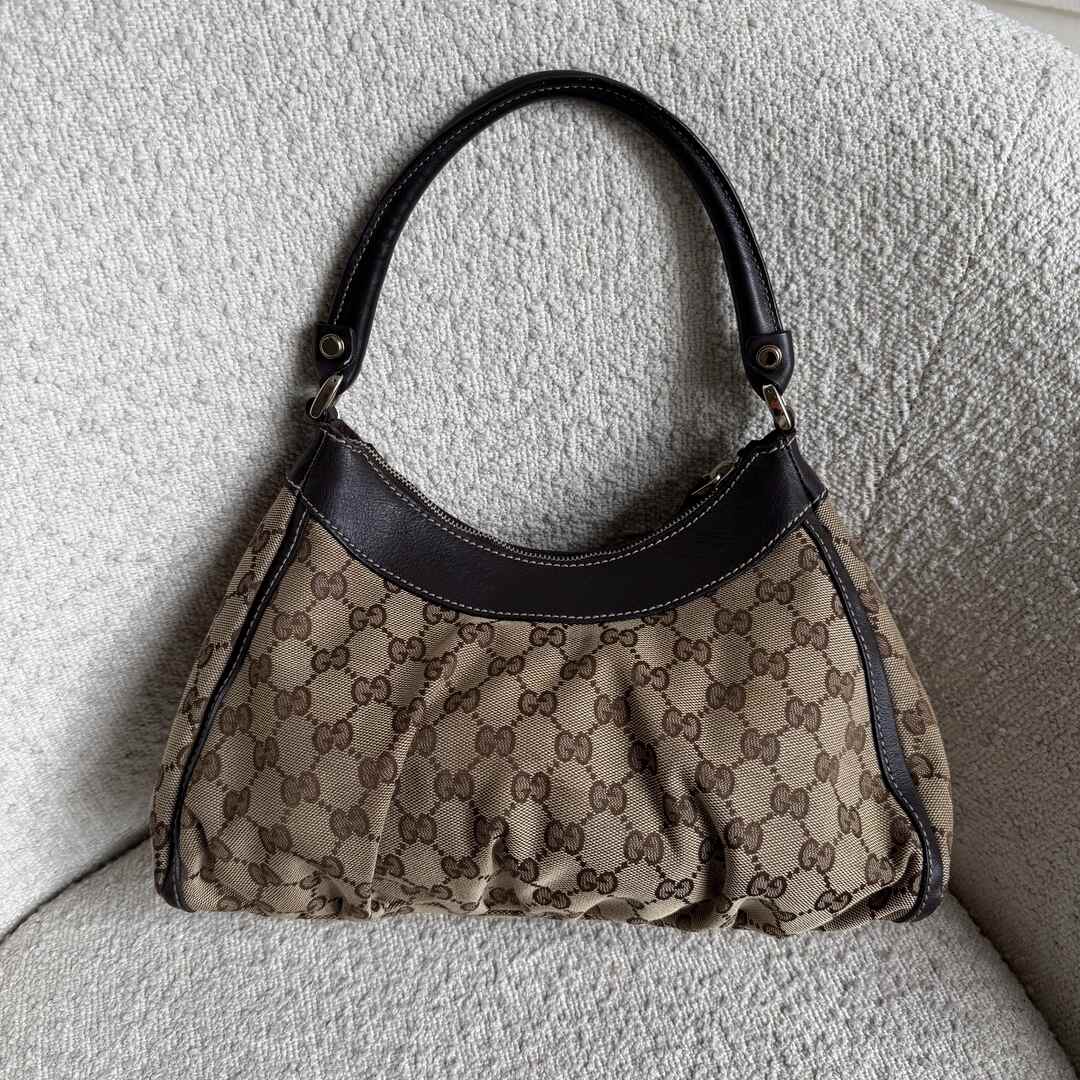 Gucci GG Canvas Abbey Brown Shoulder Bag
