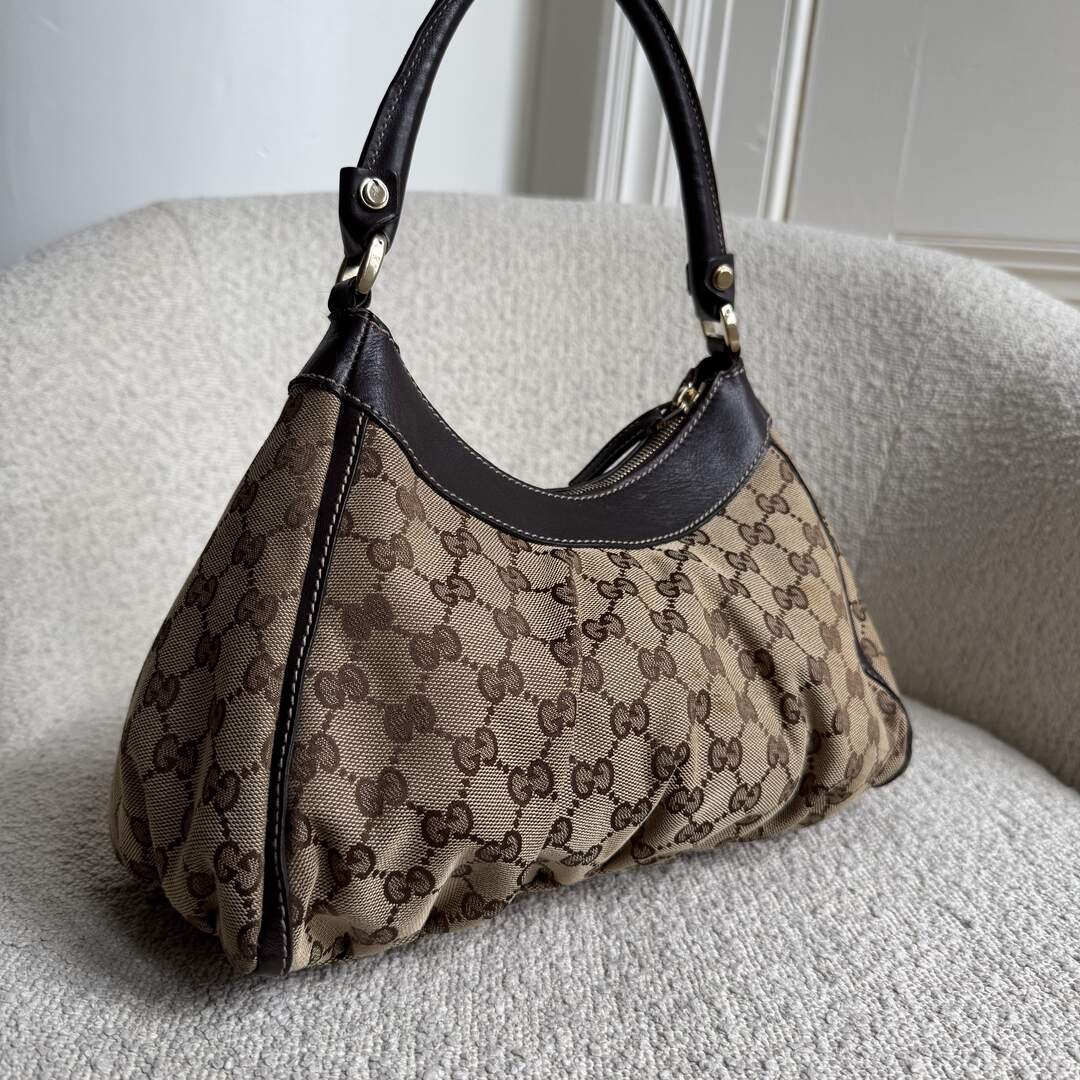 Gucci GG Canvas Abbey Brown Shoulder Bag