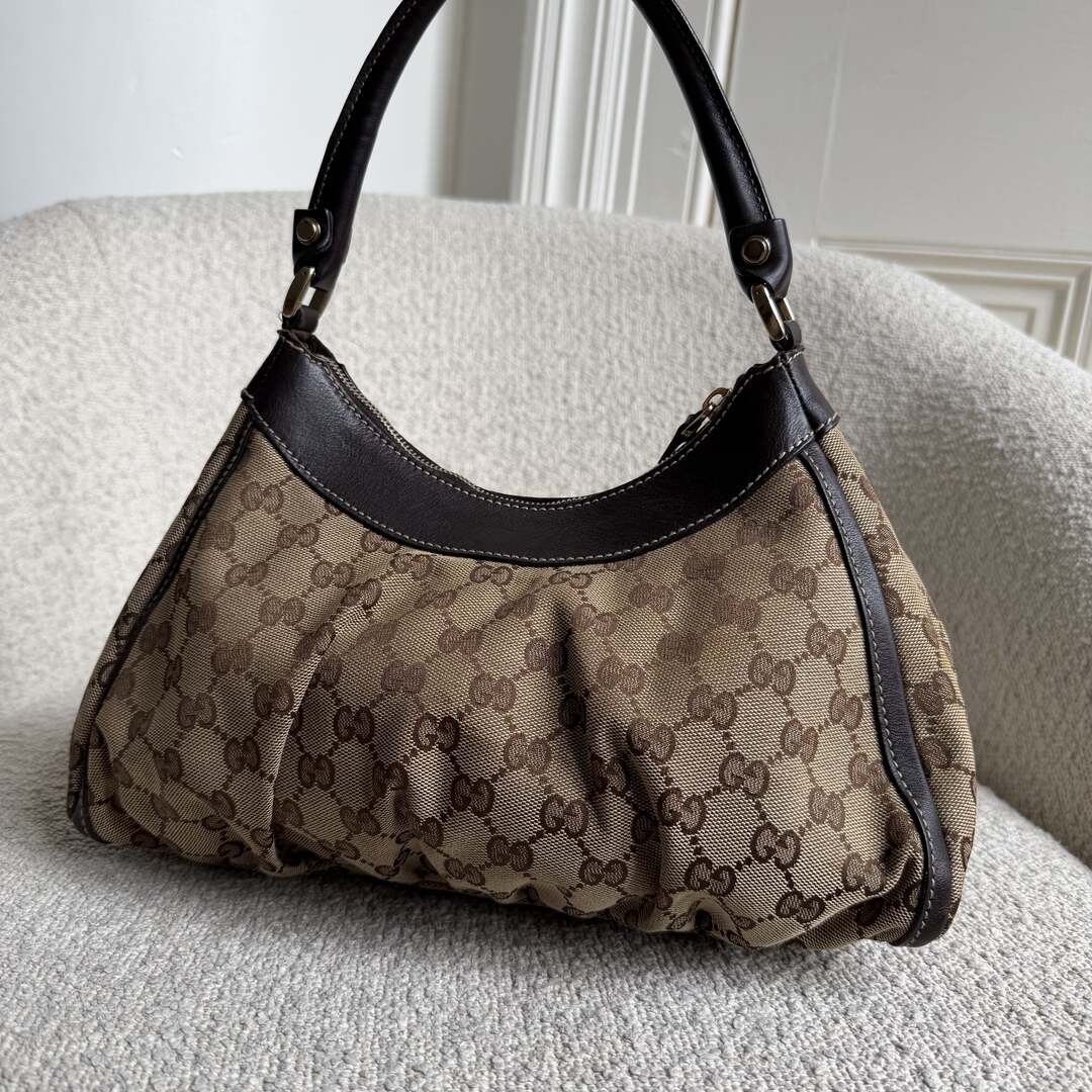 Gucci GG Canvas Abbey Brown Shoulder Bag