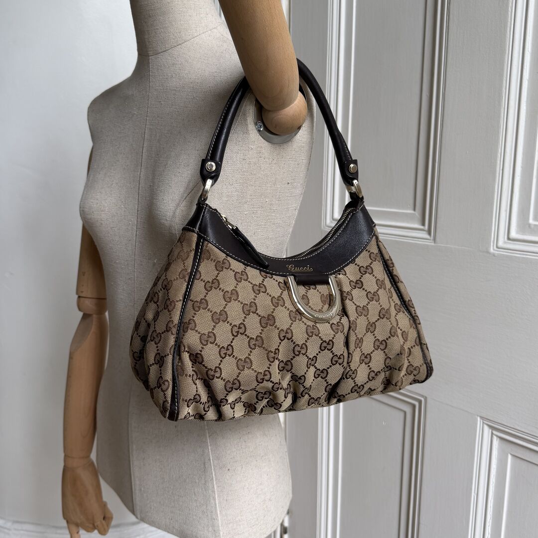 Gucci GG Canvas Abbey Brown Shoulder Bag