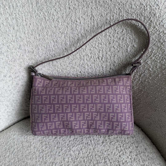 Fendi Zucchino Pink Shoulder Bag