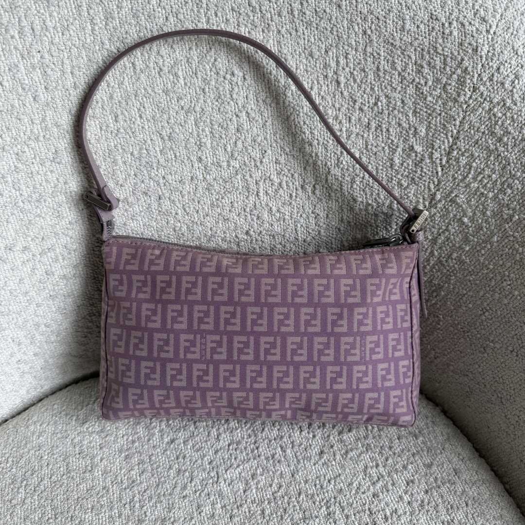 Fendi Zucchino Pink Shoulder Bag