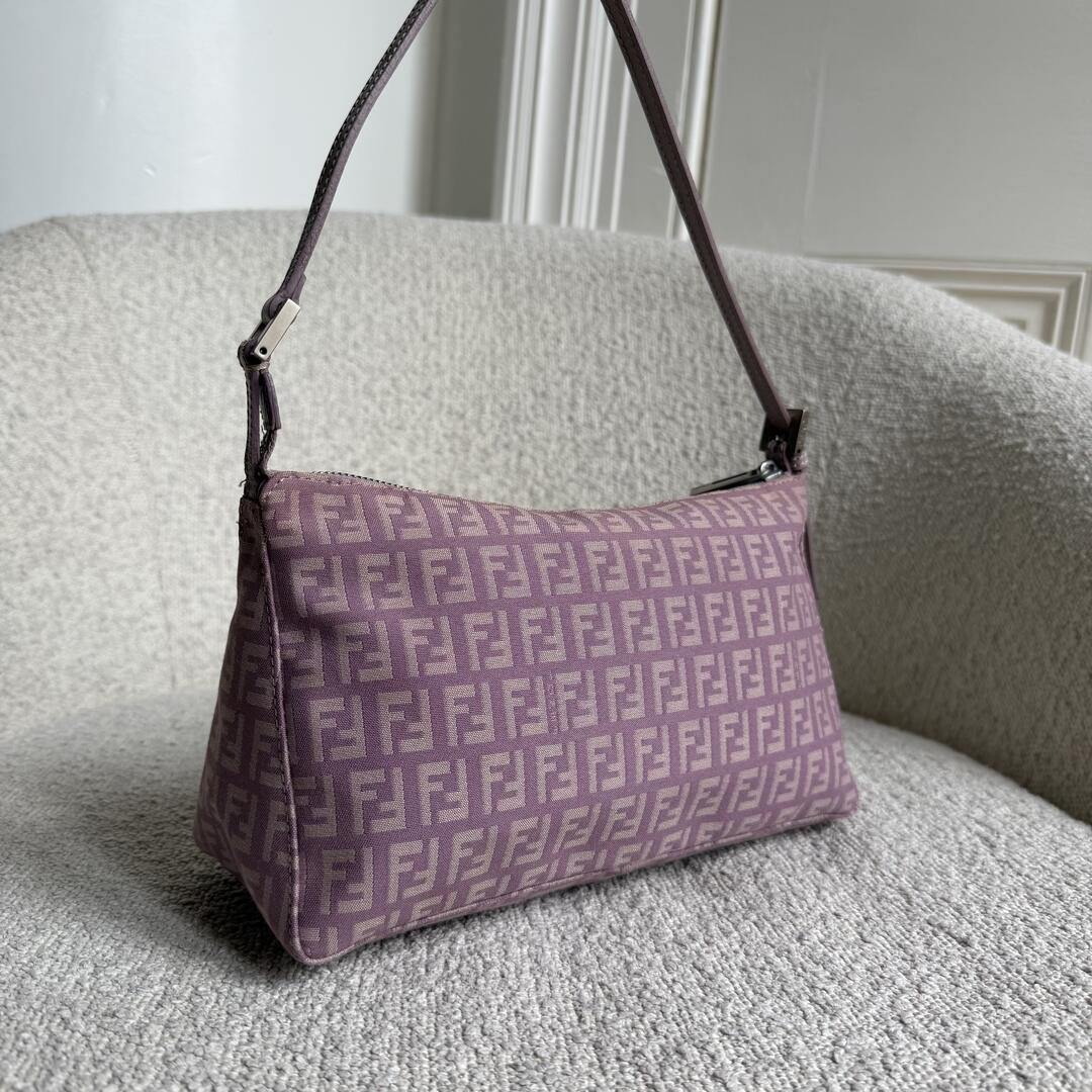 Fendi Zucchino Pink Shoulder Bag