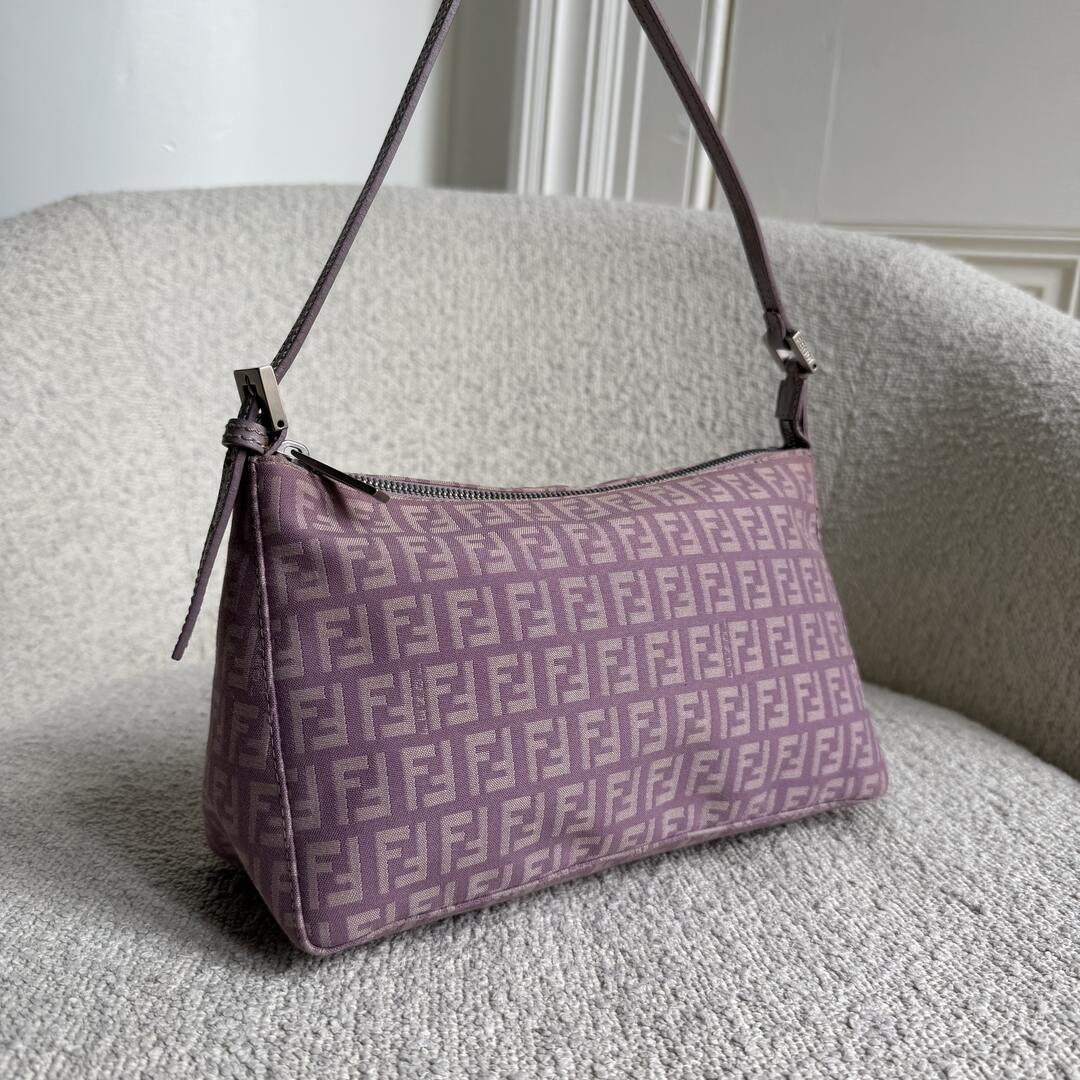 Fendi Zucchino Pink Shoulder Bag