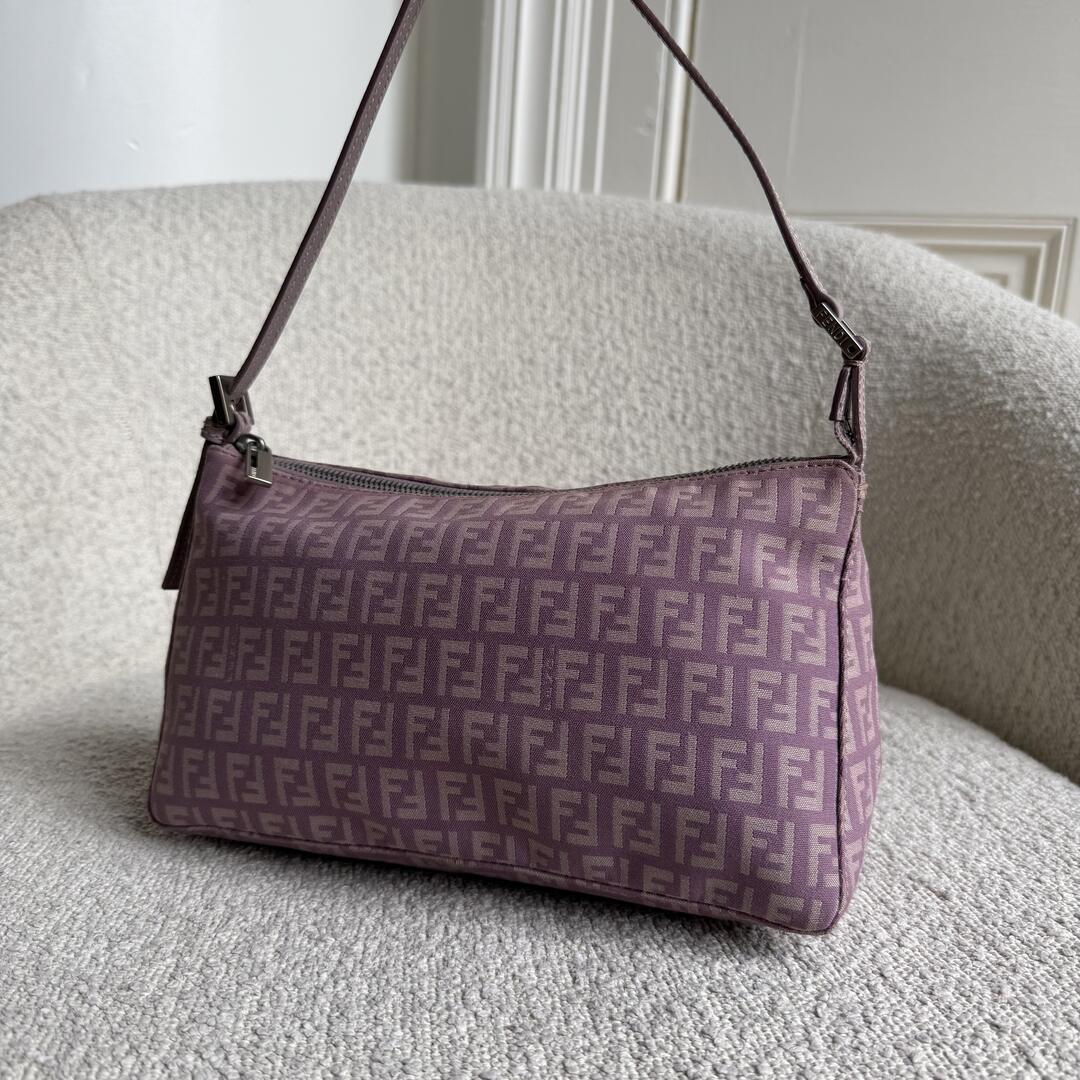 Fendi Zucchino Pink Shoulder Bag