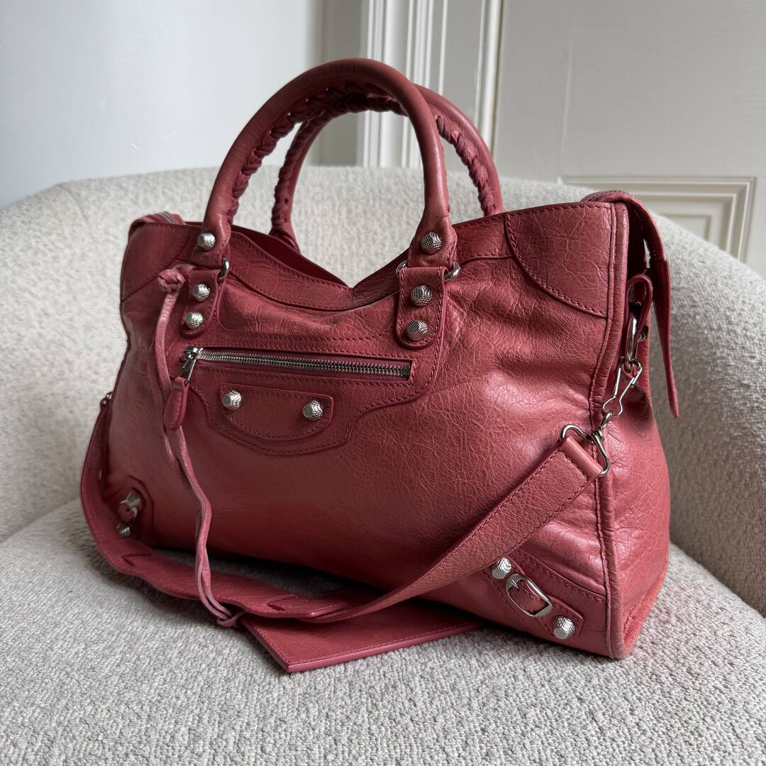 2013 Balenciaga The City Leather Pink Handbag