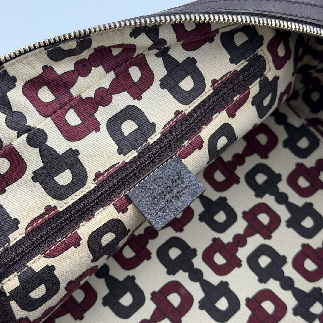 Gucci Guccissima Princy Brown Leather Shoulder Bag