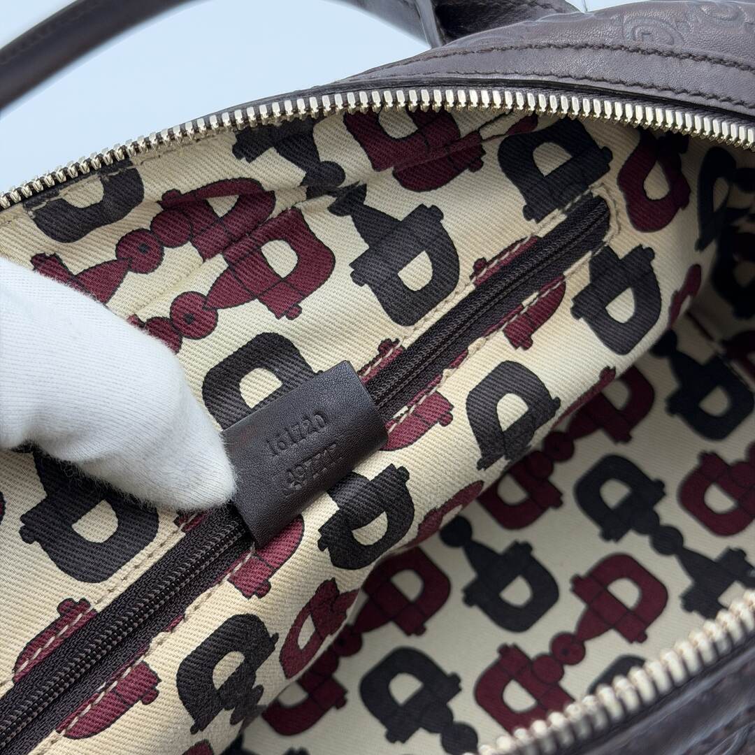 Gucci Guccissima Princy Brown Leather Shoulder Bag