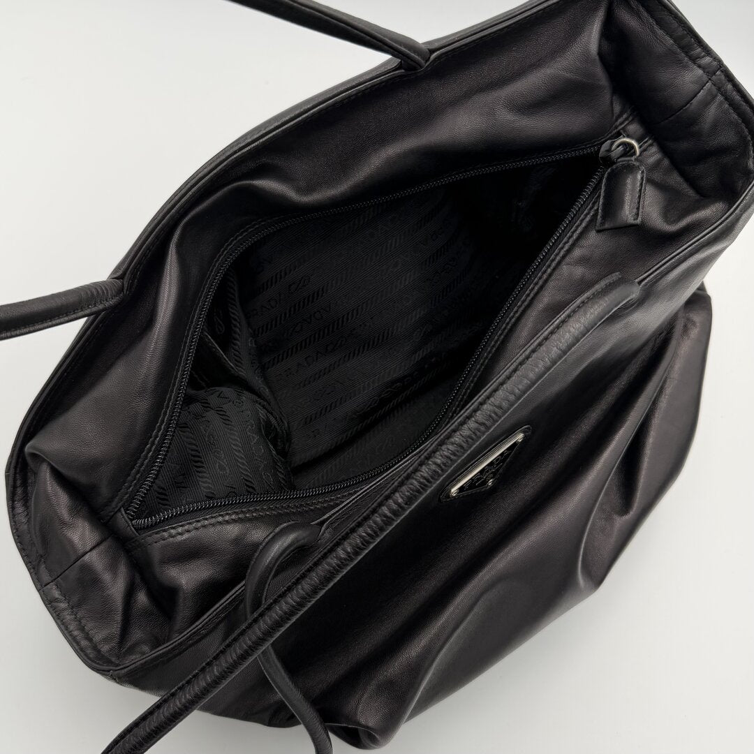 Prada Nappa Leather Black Tote Bag