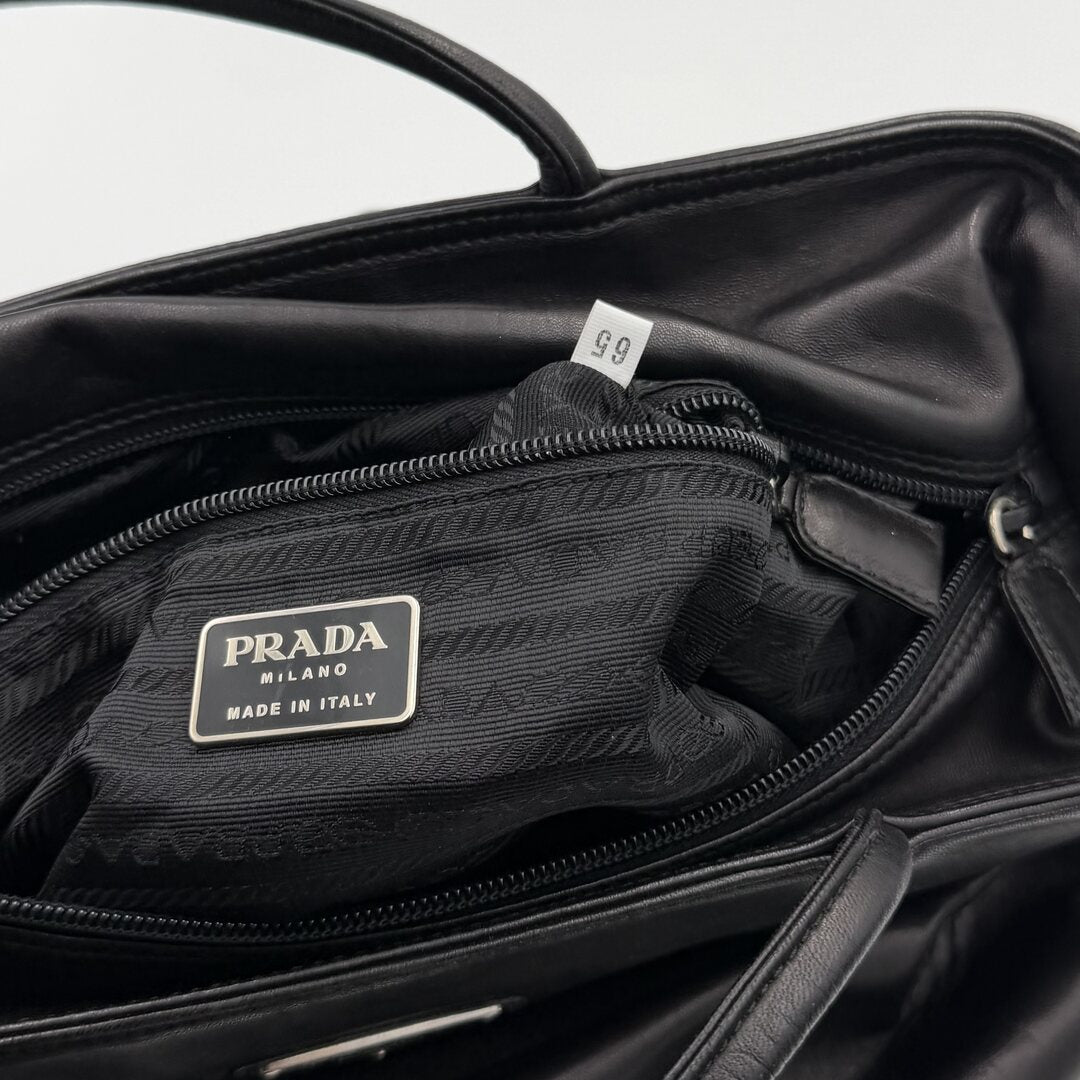 Prada Nappa Leather Black Tote Bag