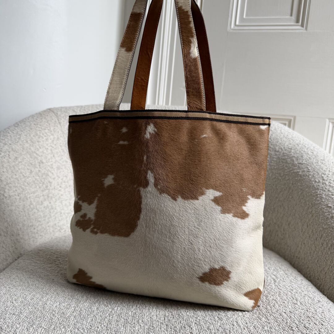 Archive Miu Miu Cow Print Handbag