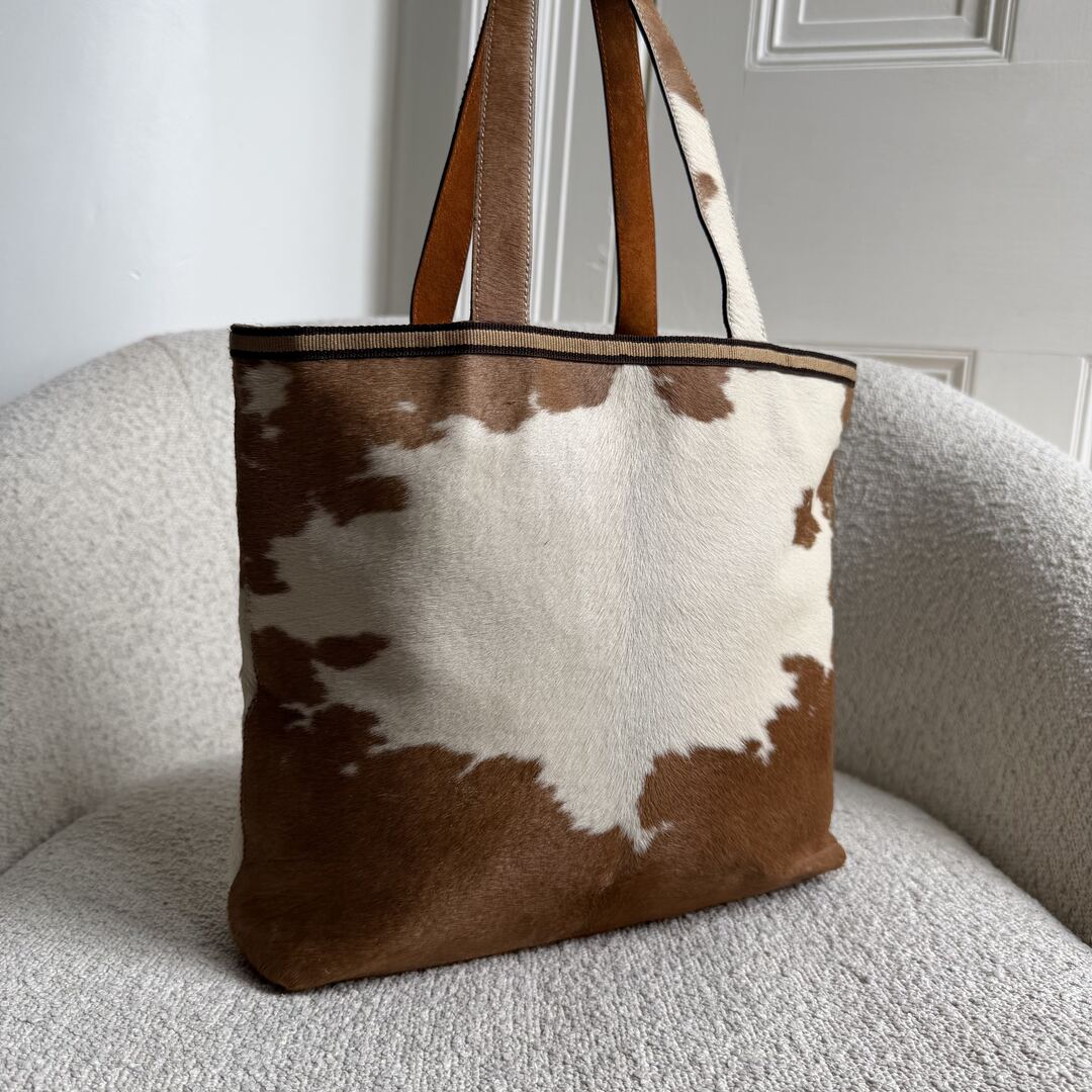 Archive Miu Miu Cow Print Handbag