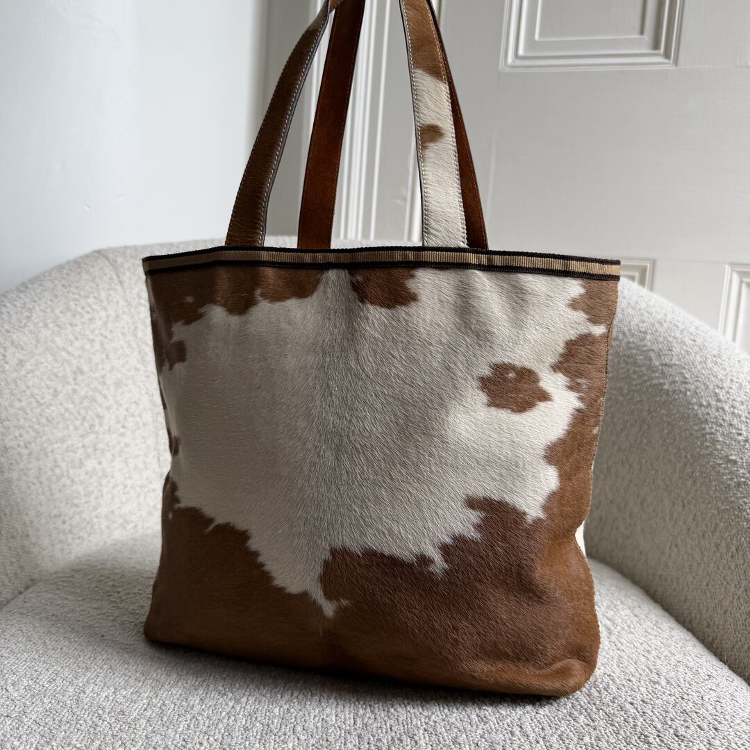 Archive Miu Miu Cow Print Handbag
