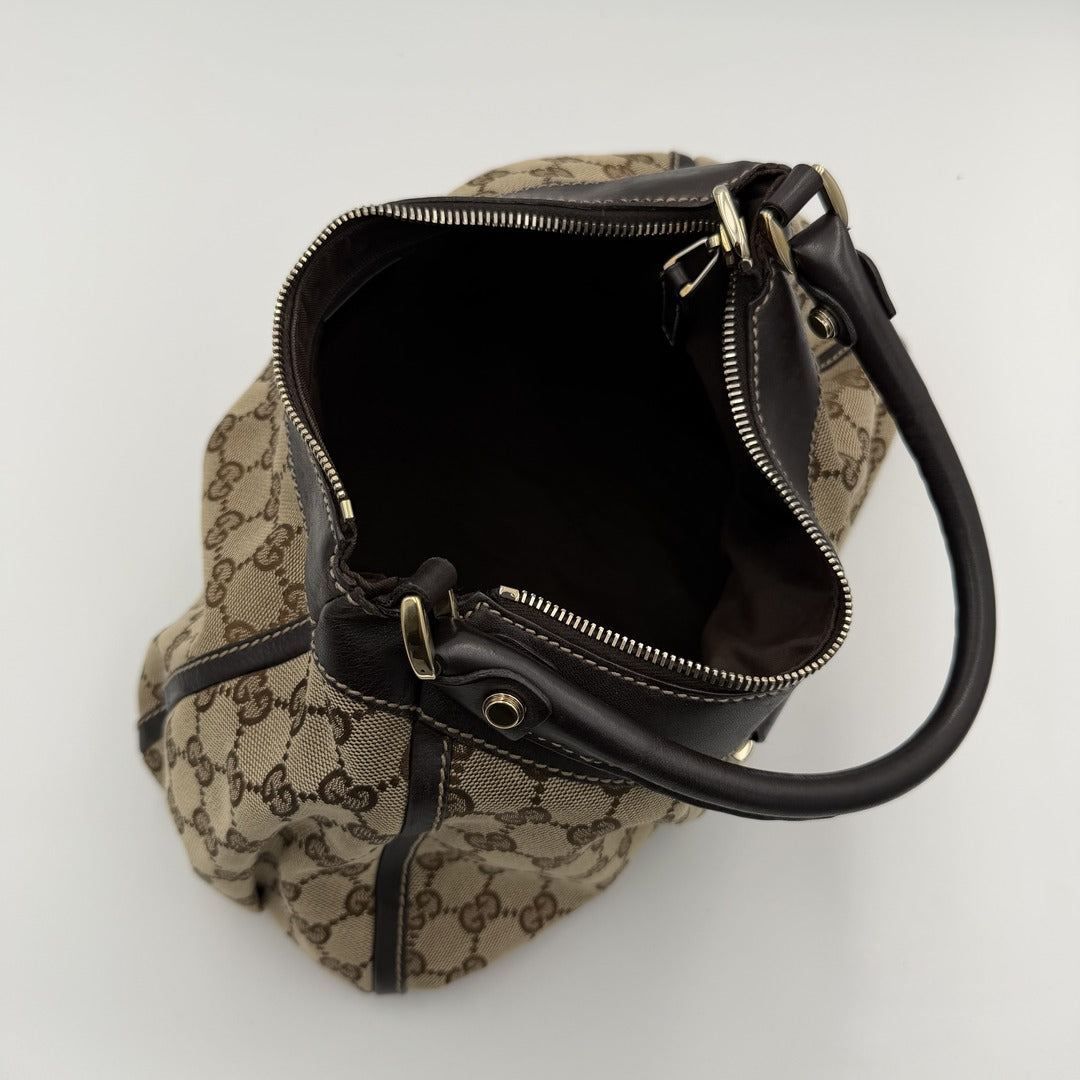 Gucci GG Canvas Abbey Brown Shoulder Bag