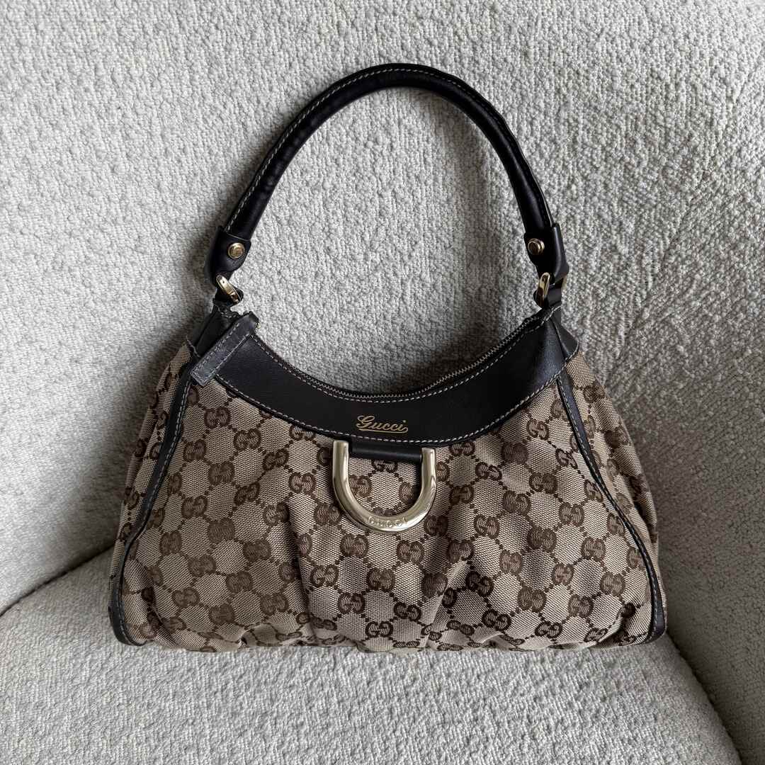 Gucci GG Canvas Abbey Brown Shoulder Bag