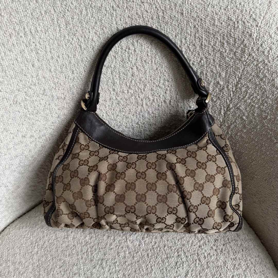 Gucci GG Canvas Abbey Brown Shoulder Bag