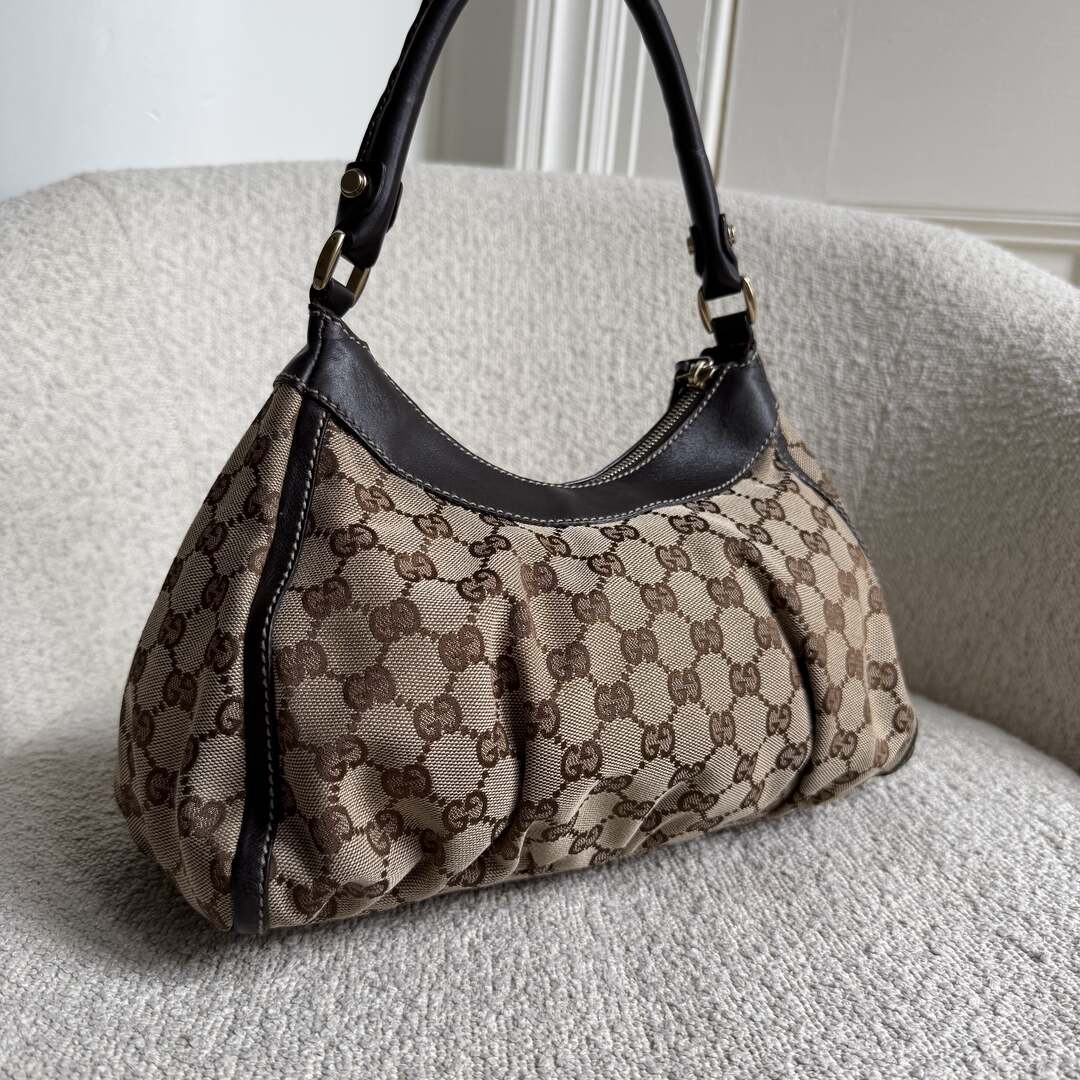 Gucci GG Canvas Abbey Brown Shoulder Bag