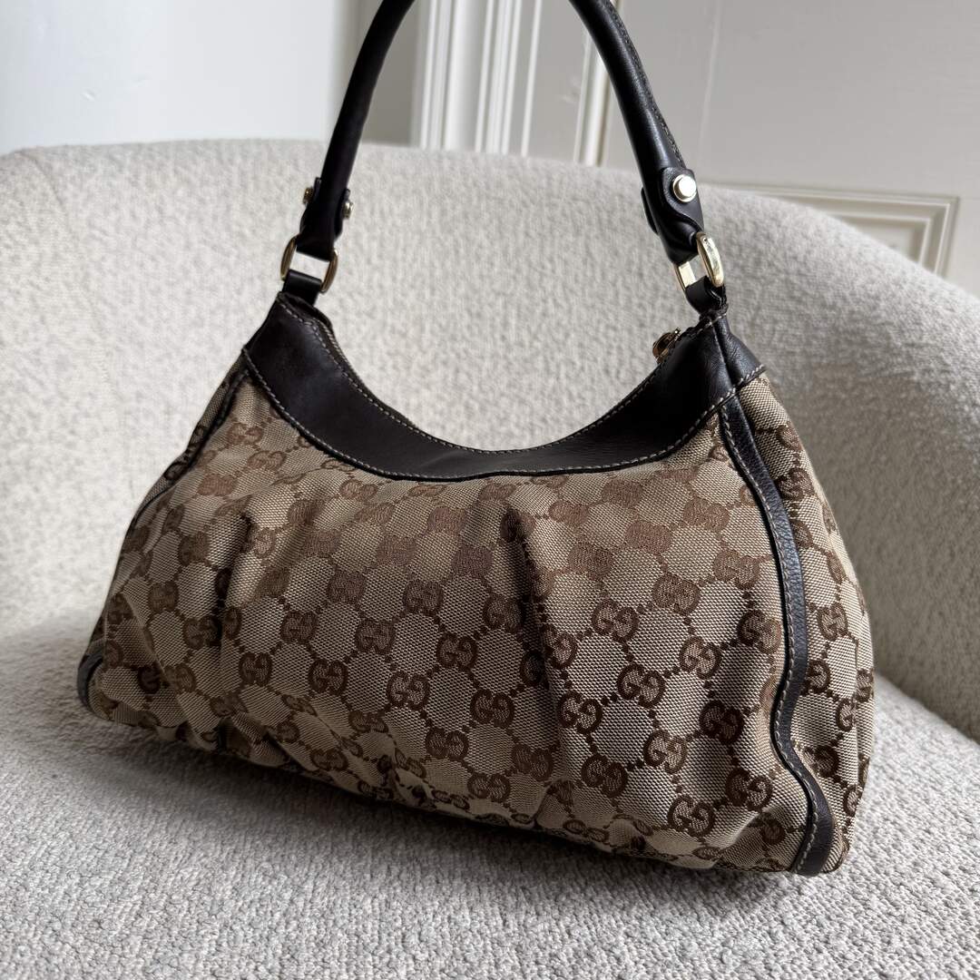 Gucci GG Canvas Abbey Brown Shoulder Bag