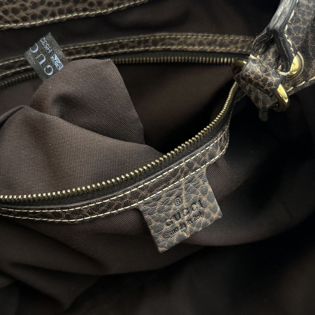 Gucci Guccissima New Pelham Brown Shoulder Bag